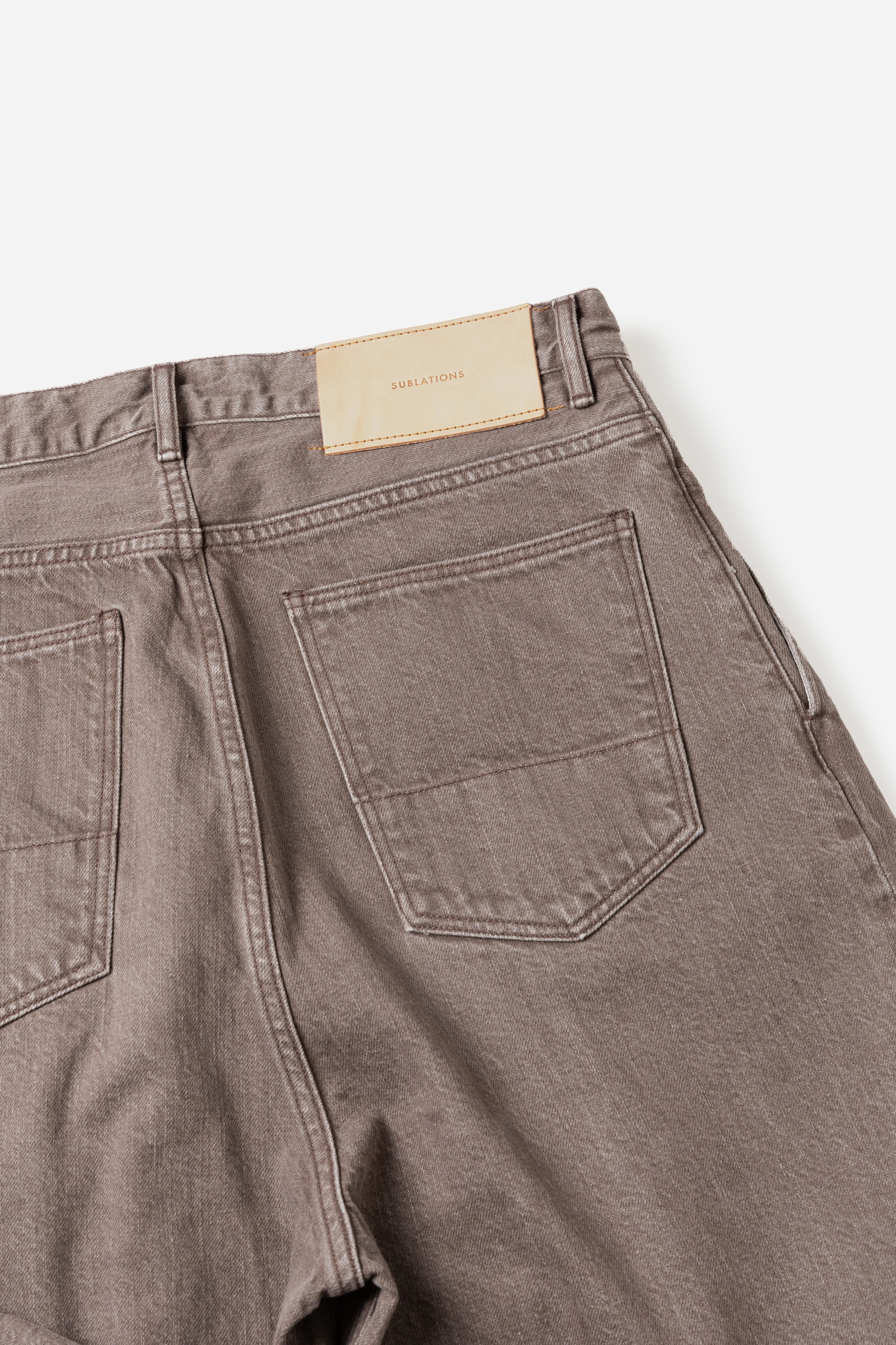 2TUCK WIDE DENIM PANTS -ENTASIS Mk-Ⅱ- .08【CHOCOLATE】