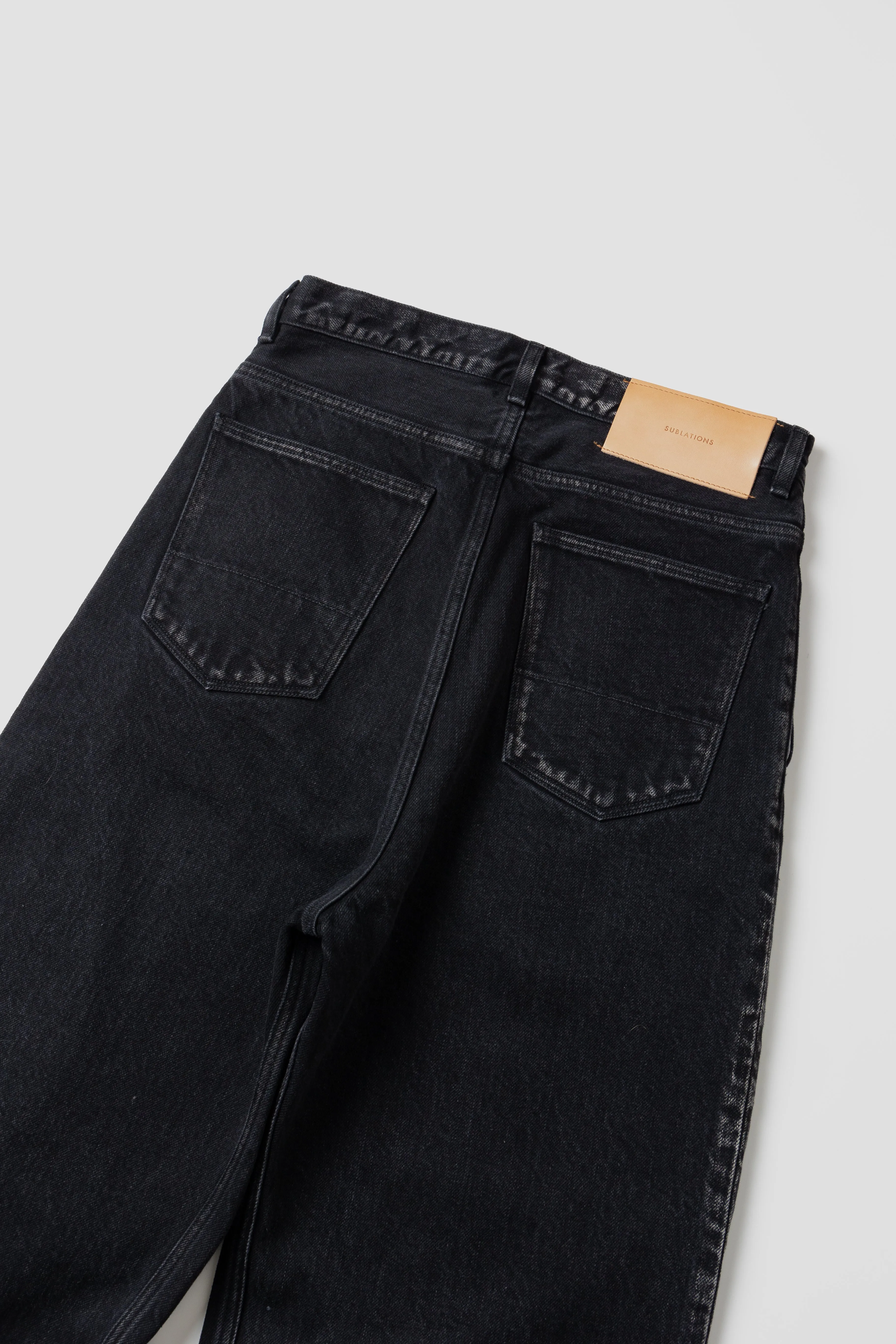 2TUCK WIDE DENIM PANTS -ENTASIS Mk-Ⅱ- .11【WASH BLACK】