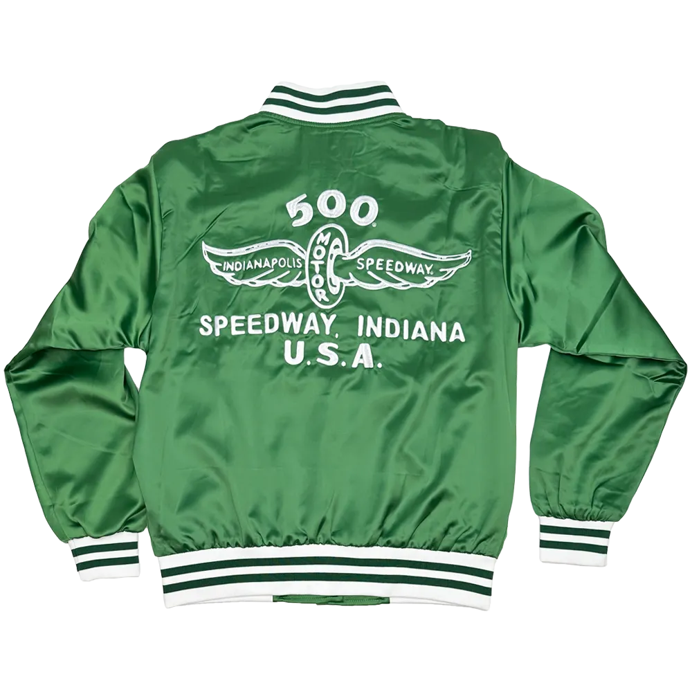 500 Speedway Green Bomber Jacket