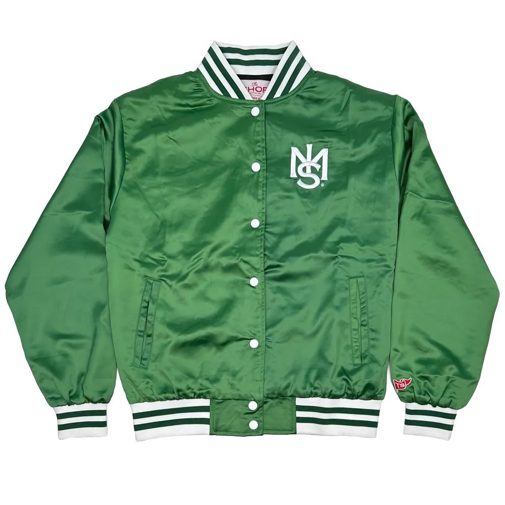 500 Speedway Green Bomber Jacket