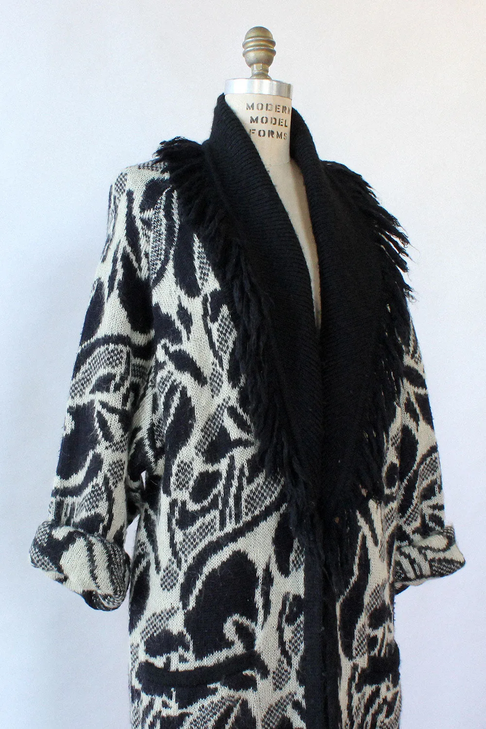 Abstract Cardigan Duster