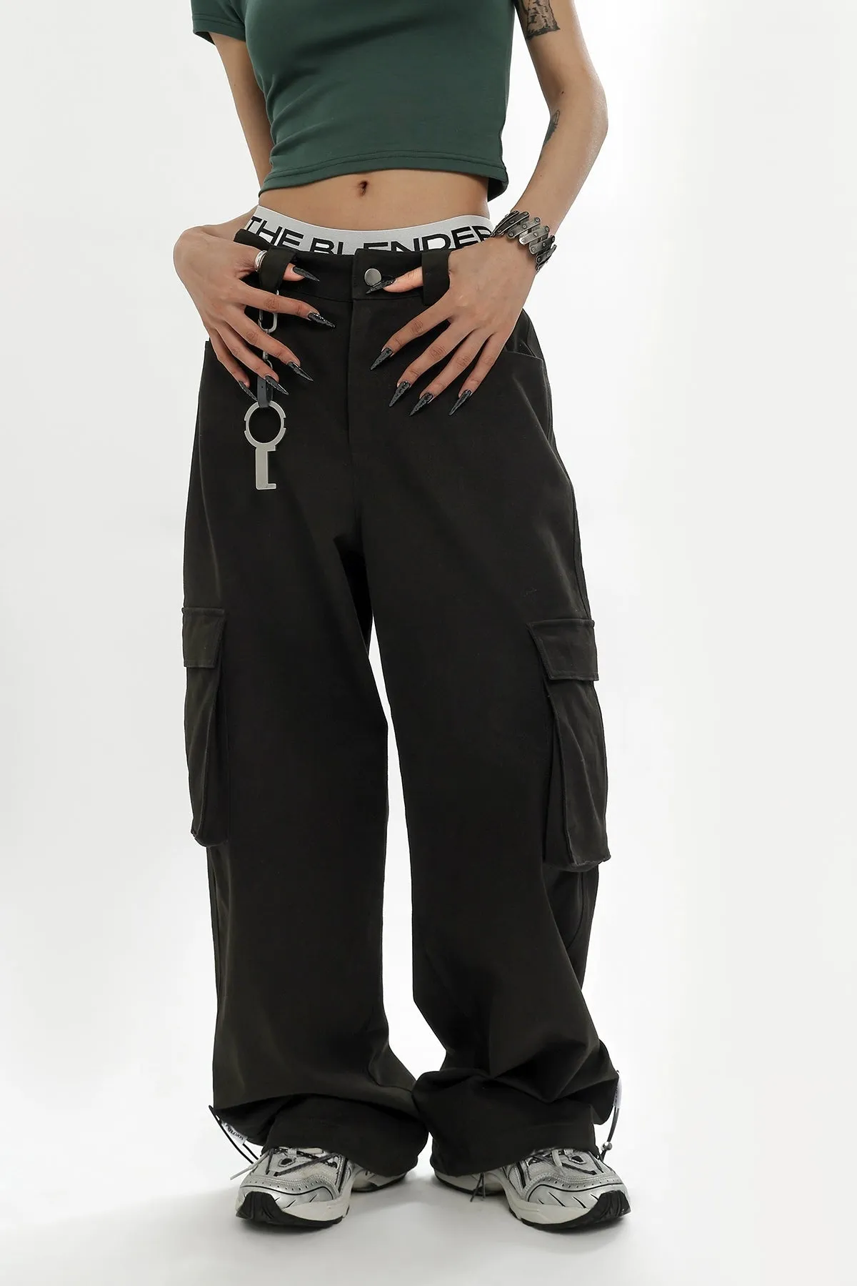 Ace Solid Color Drawstring Cargo Pants