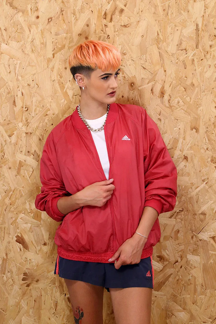 Adidas Red Vintage Bomber Jacket