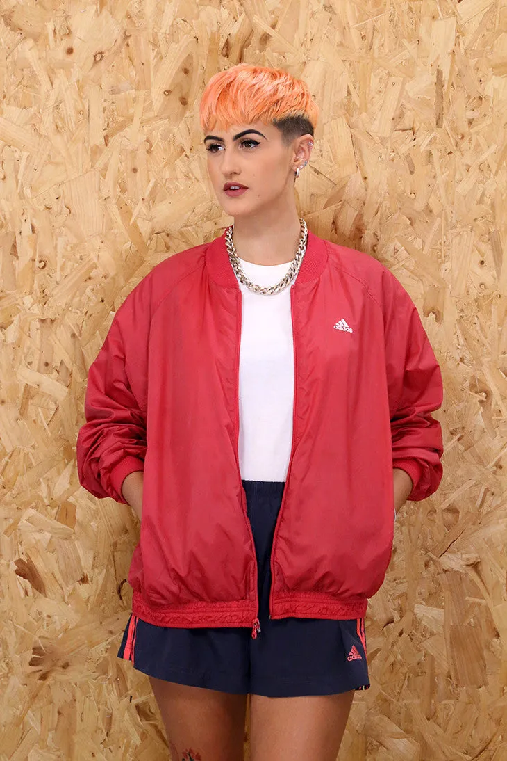 Adidas Red Vintage Bomber Jacket