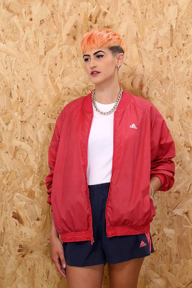 Adidas Red Vintage Bomber Jacket