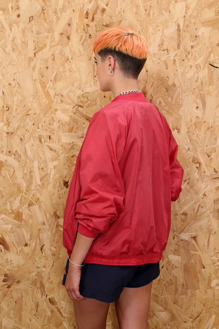 Adidas Red Vintage Bomber Jacket