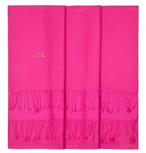 Aker Silk Shawl with Swarovski Stones - Hot Pink