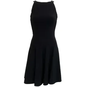 Alaia Black Sleeveless Flared Dress