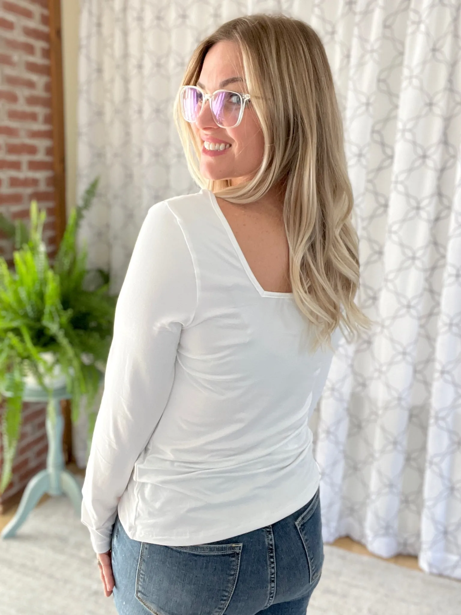 All Squared Away Top in Ivory