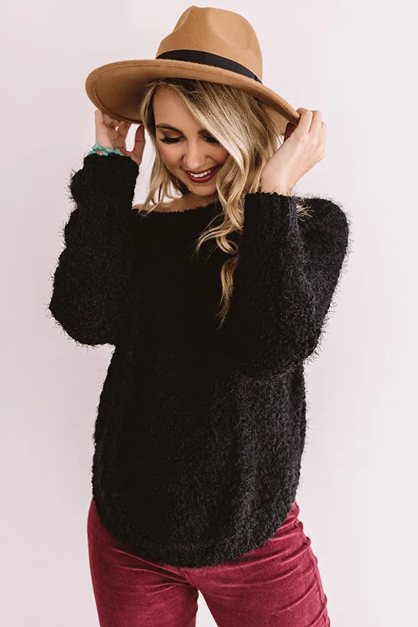 Anticipating Autumn Shift Sweater In Black