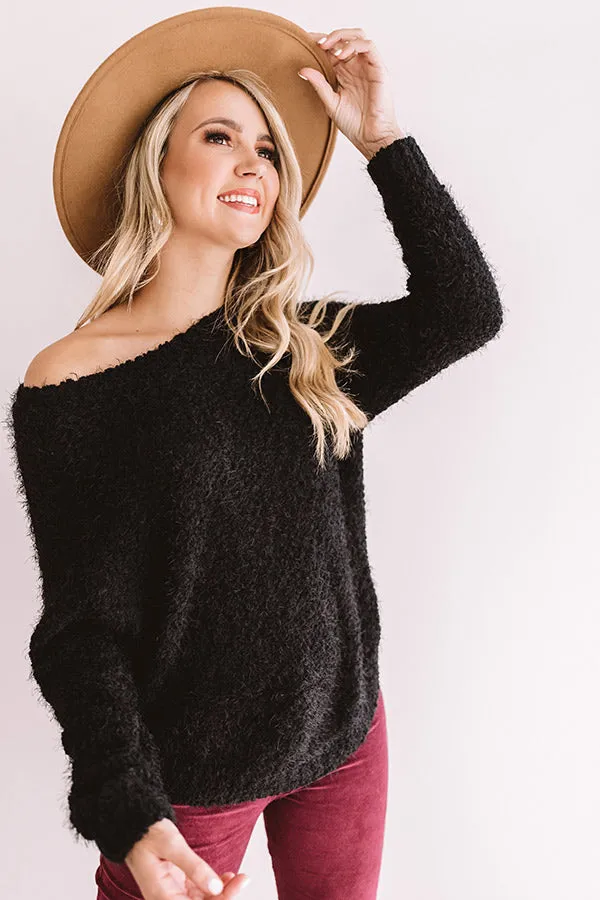 Anticipating Autumn Shift Sweater In Black