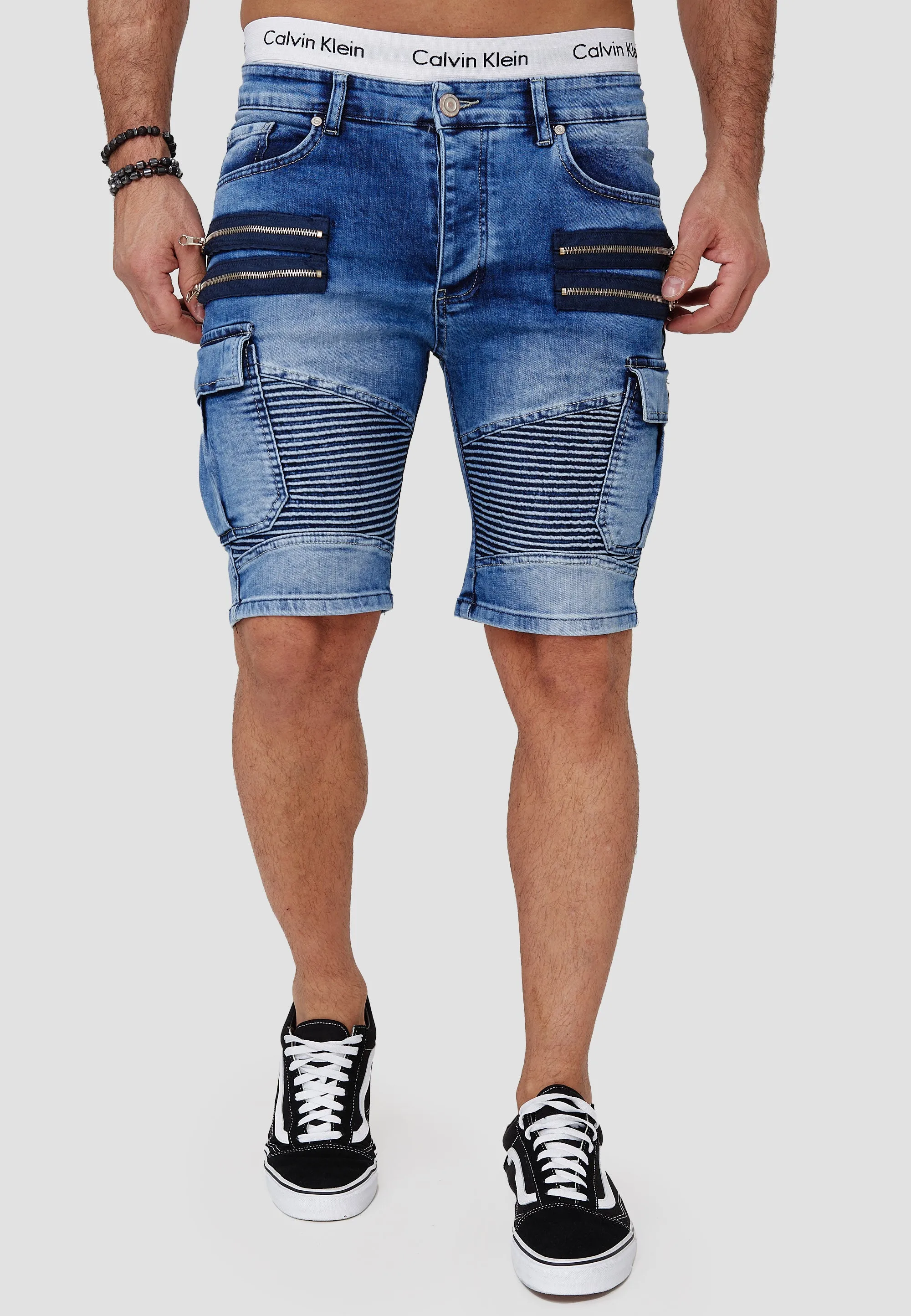 Araf Cargo Denim Shorts - Blue X81A