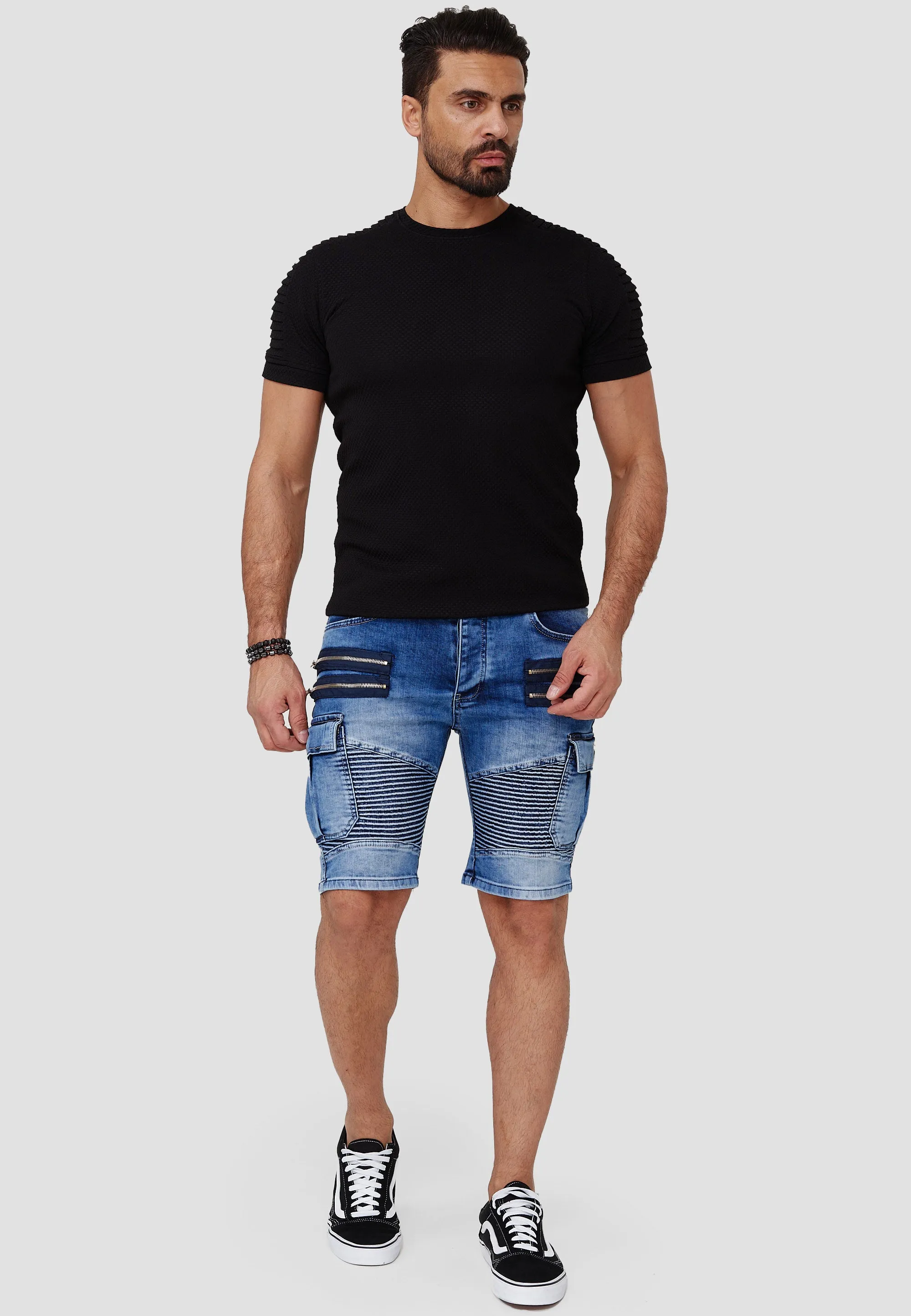 Araf Cargo Denim Shorts - Blue X81A