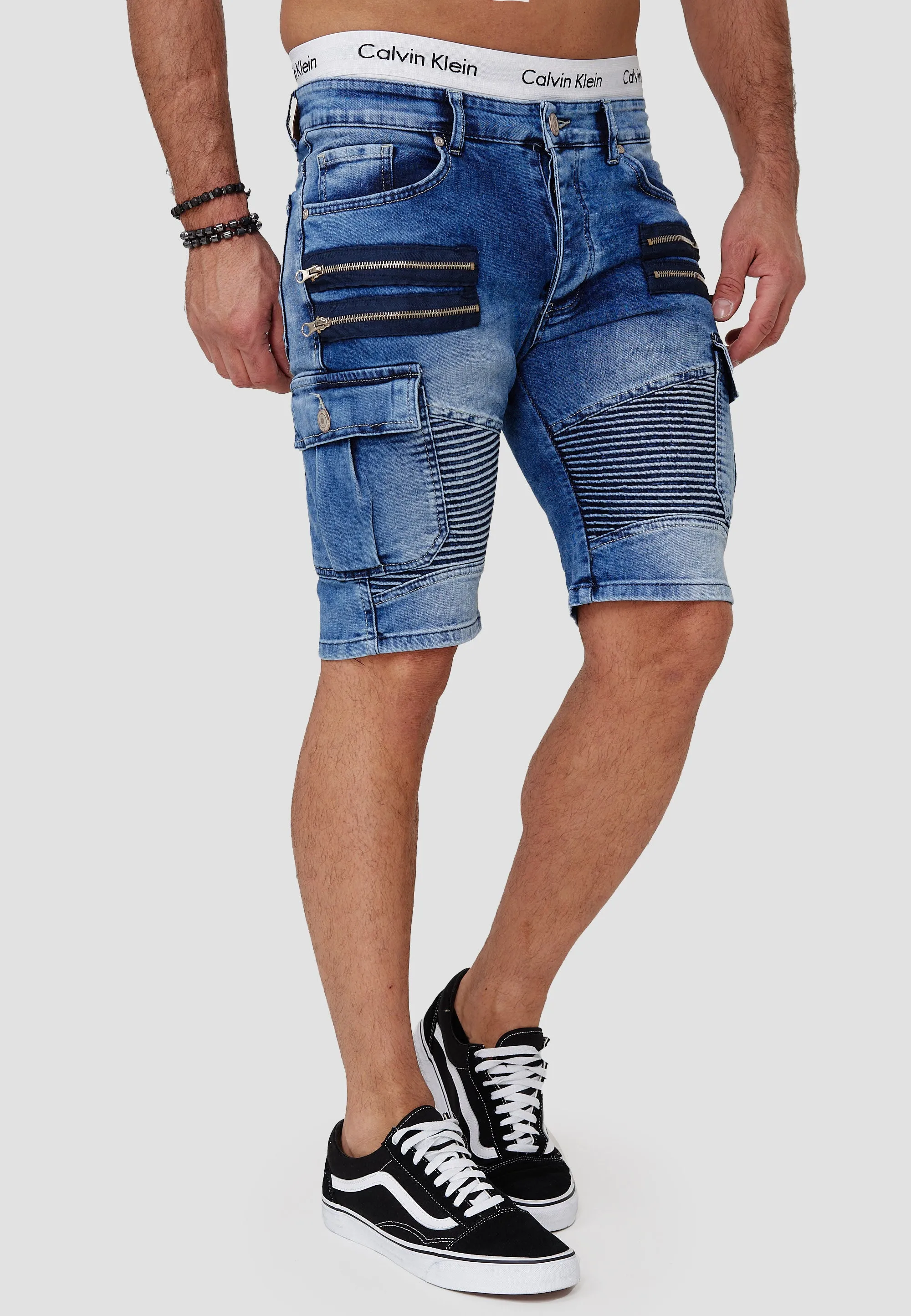 Araf Cargo Denim Shorts - Blue X81A