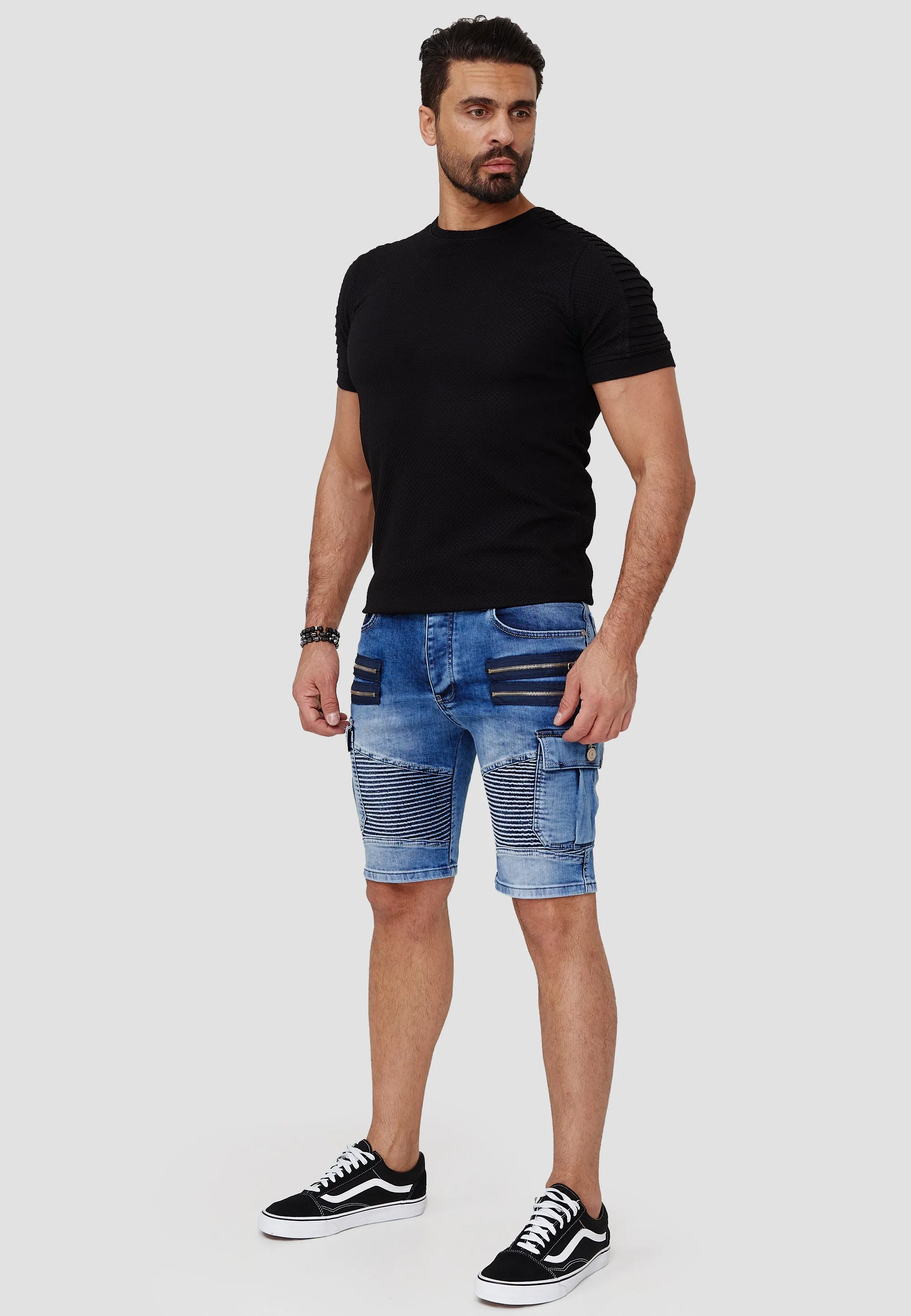 Araf Cargo Denim Shorts - Blue X81A