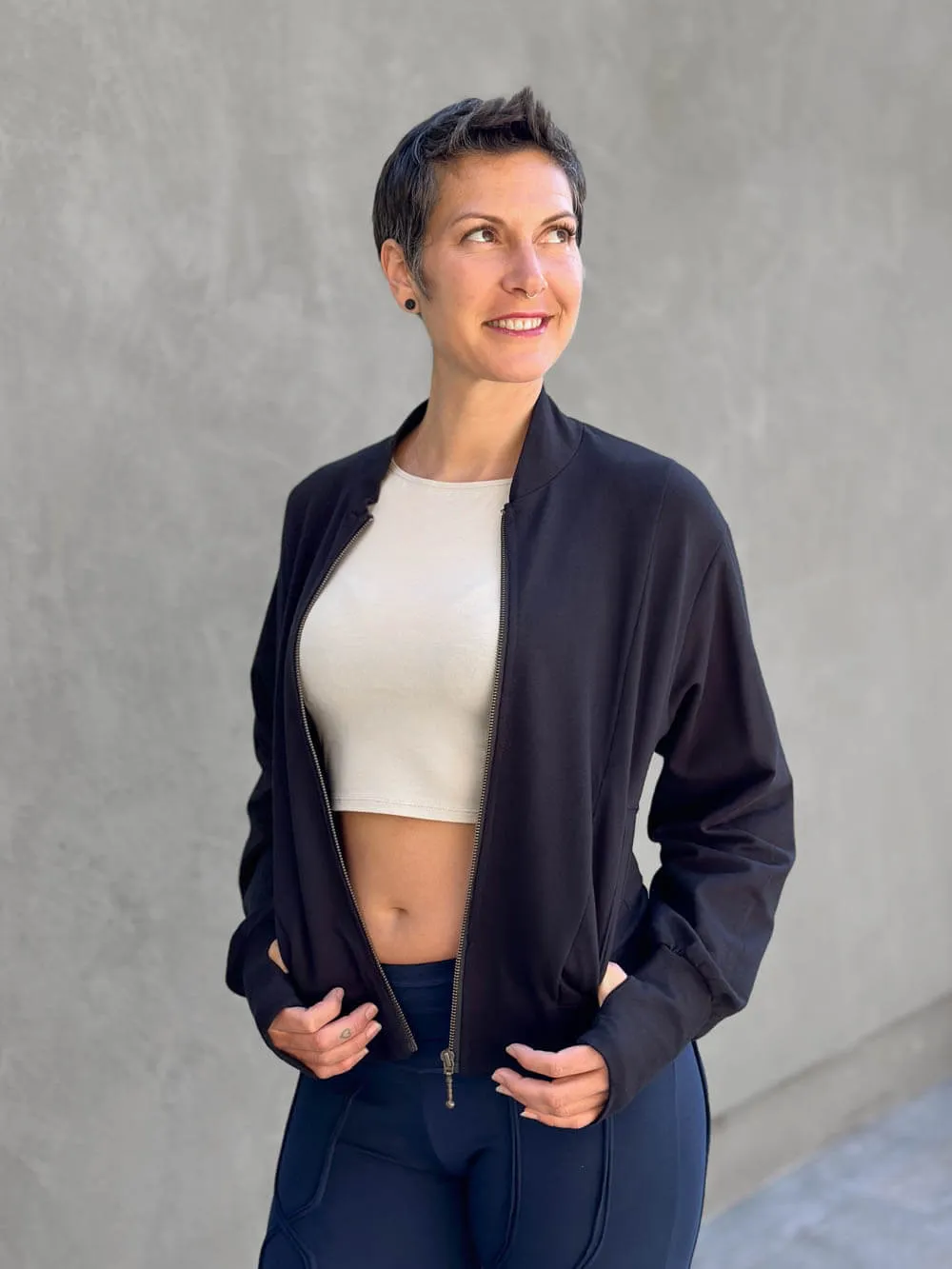 Bamboo Fleece Bomber Jacket