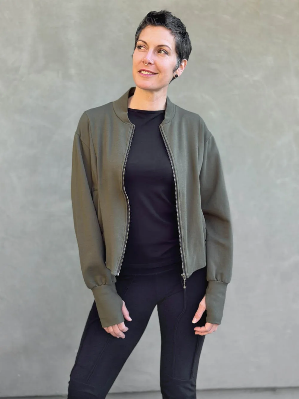 Bamboo Fleece Bomber Jacket