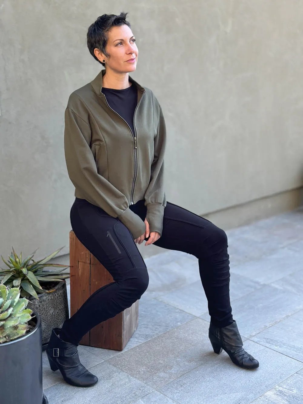 Bamboo Fleece Bomber Jacket