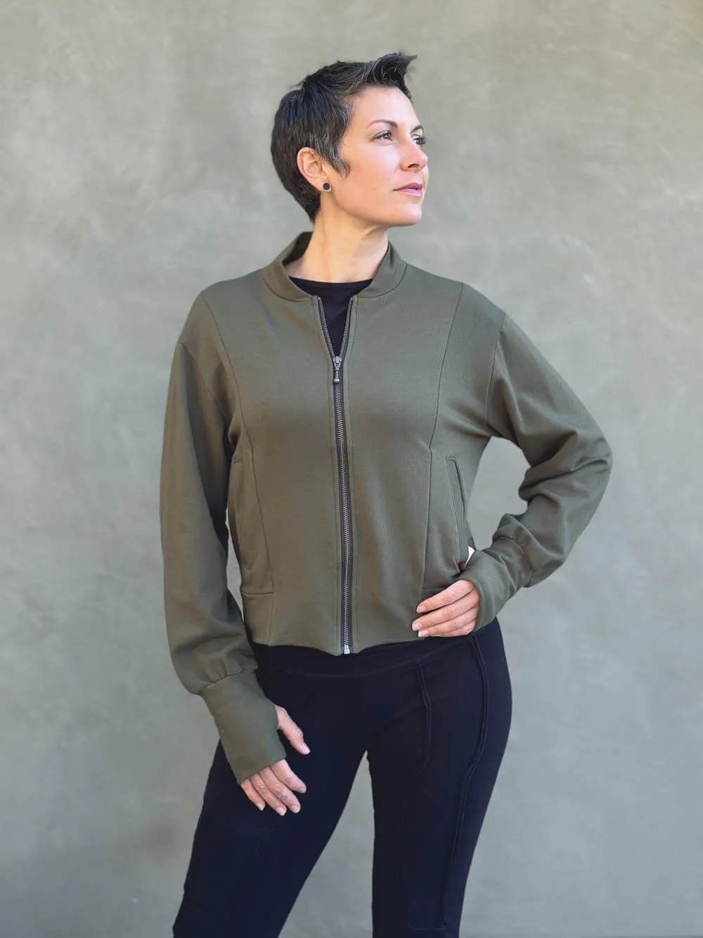 Bamboo Fleece Bomber Jacket