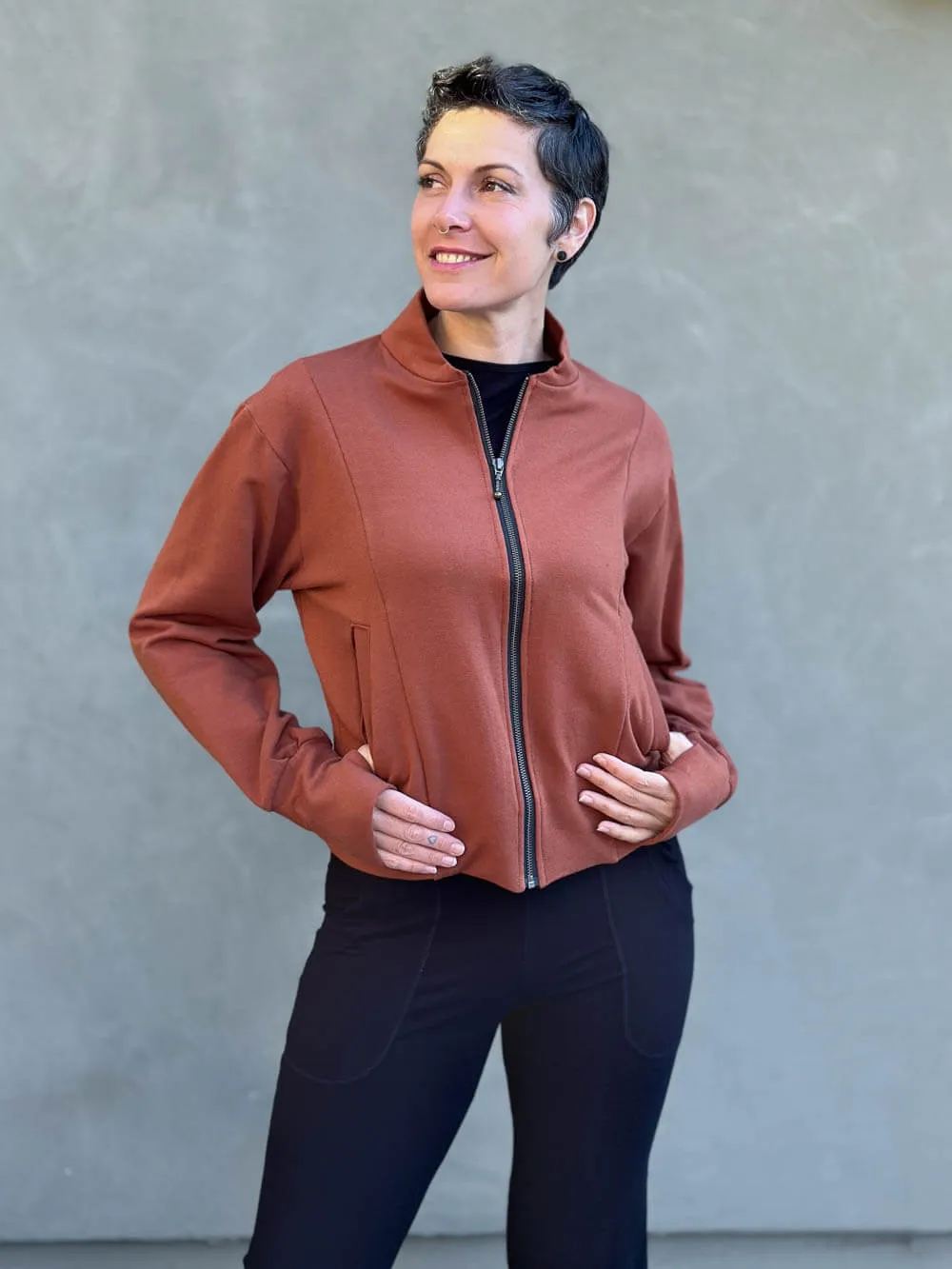 Bamboo Fleece Bomber Jacket