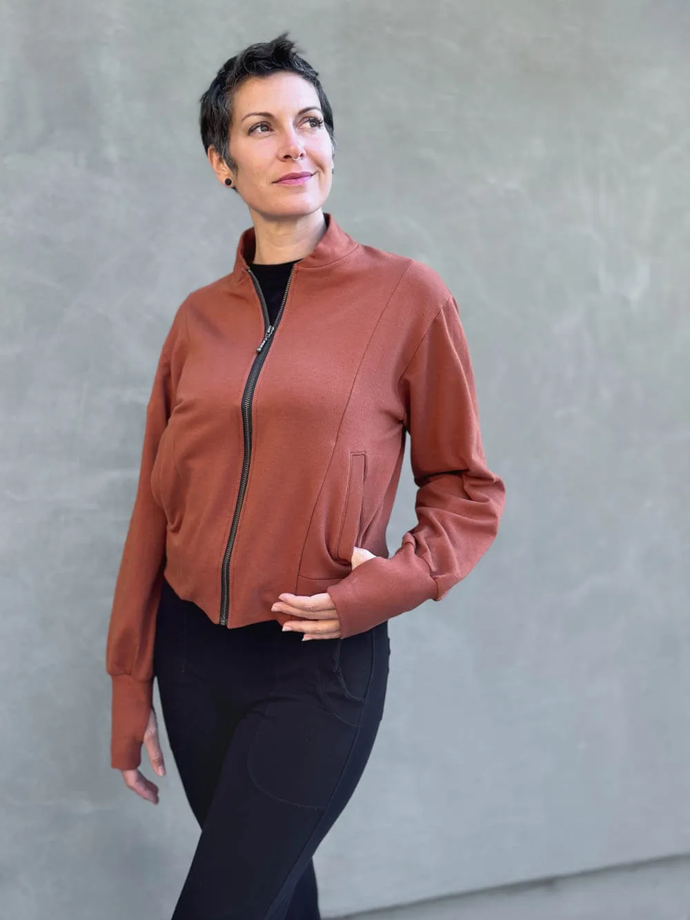 Bamboo Fleece Bomber Jacket