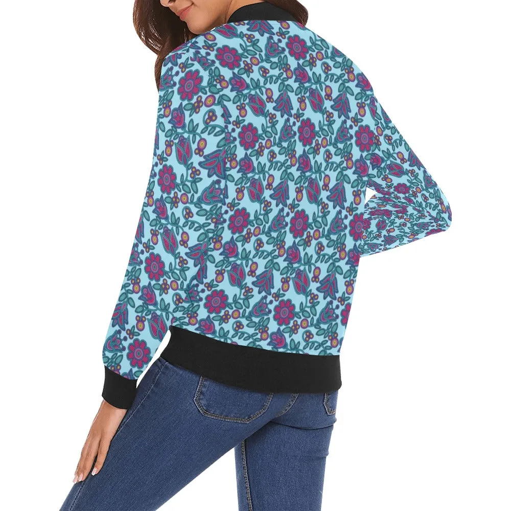 Beaded Nouveau Marine Bomber Jacket for Women