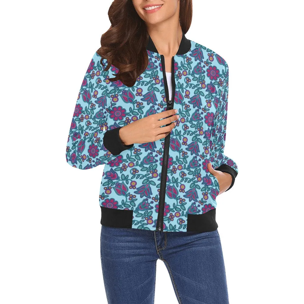 Beaded Nouveau Marine Bomber Jacket for Women