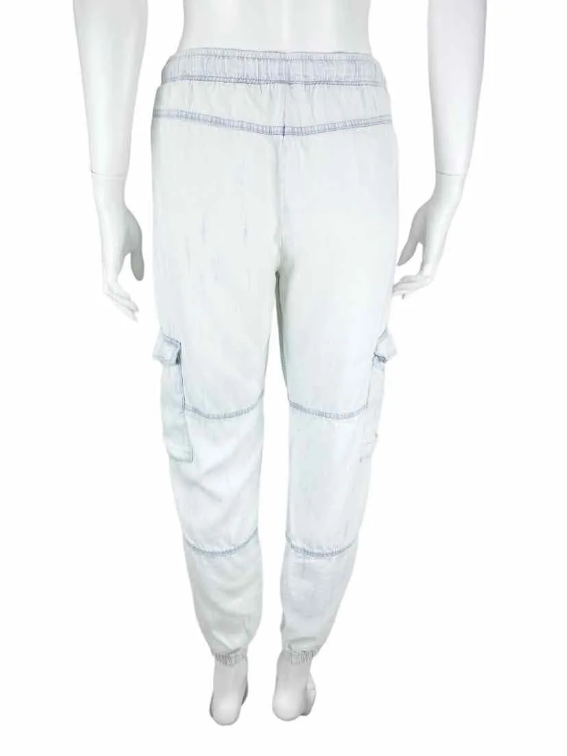 Bella Dahl Women's Tencel Jogger Pants Whiteout Blue Size S