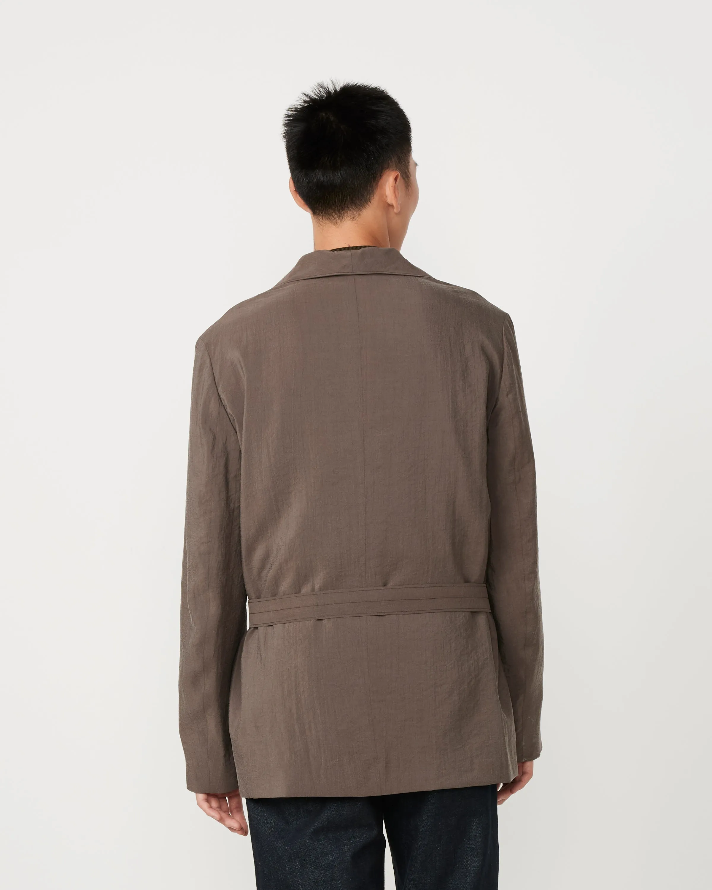 Belted DB Jacket in Brown