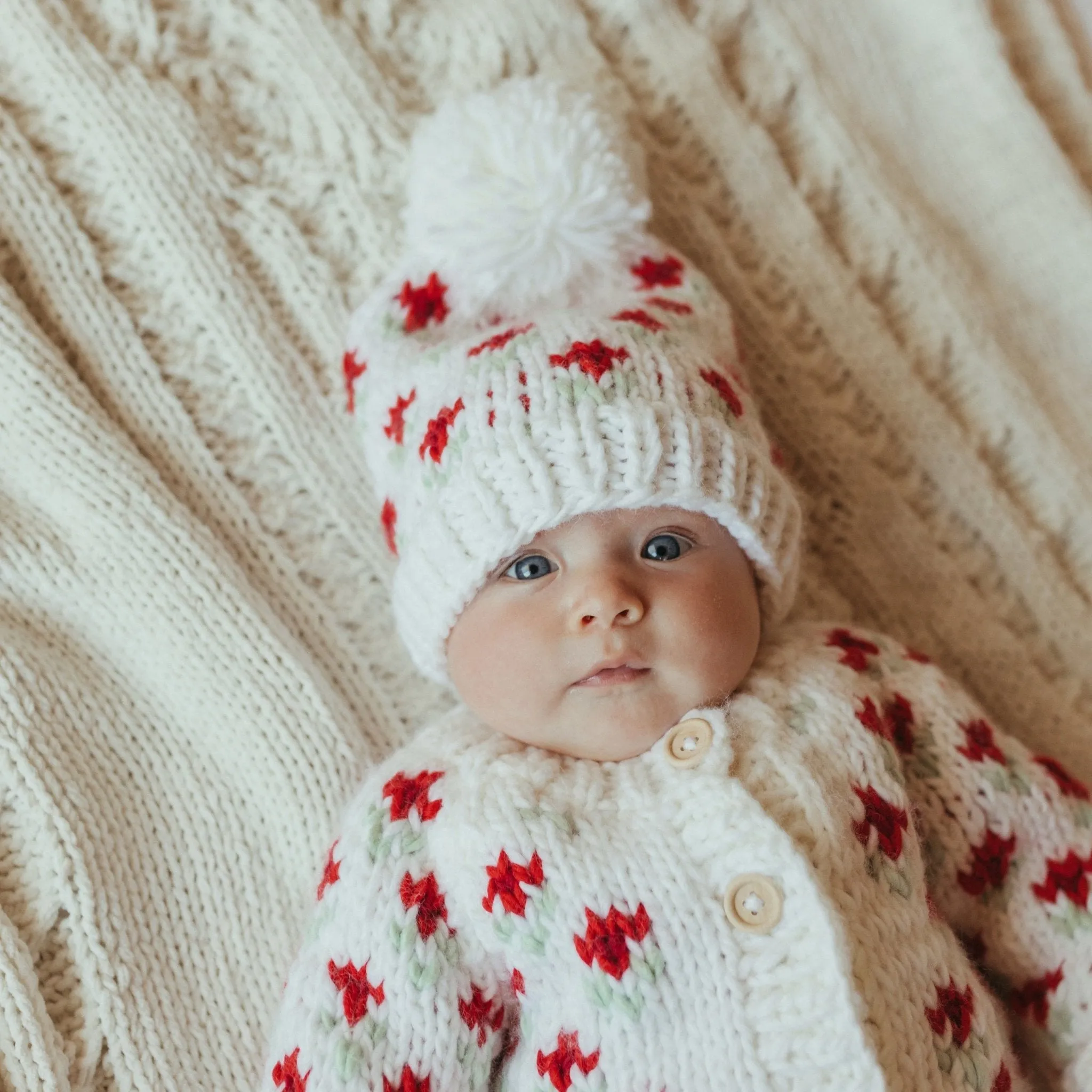 Bitty Blooms Holiday Beanie Hat