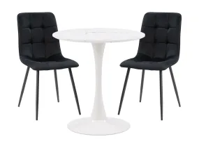 Black 3 Piece Bistro Dining Set