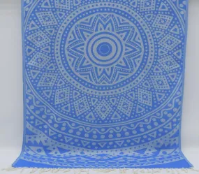 Blue Mandala 100% Cotton Towel