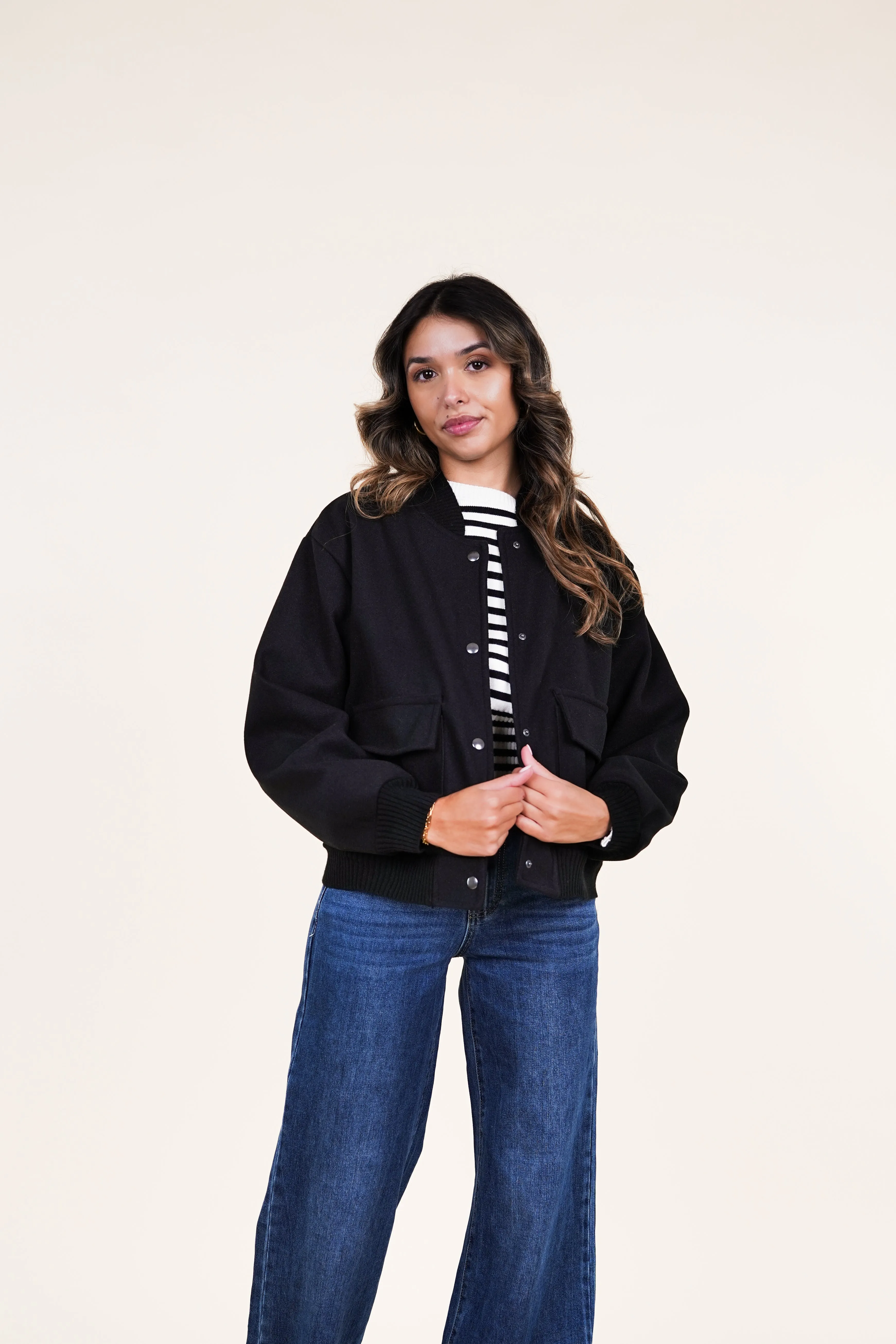 Bomber jacket met zakken zwart - Roxy