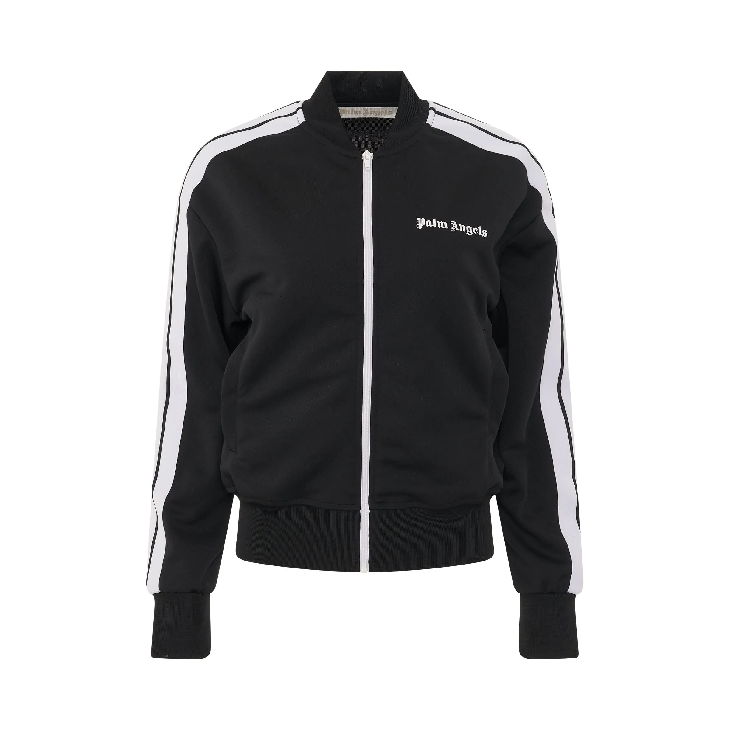 Bomber Track Jacket in Black/White