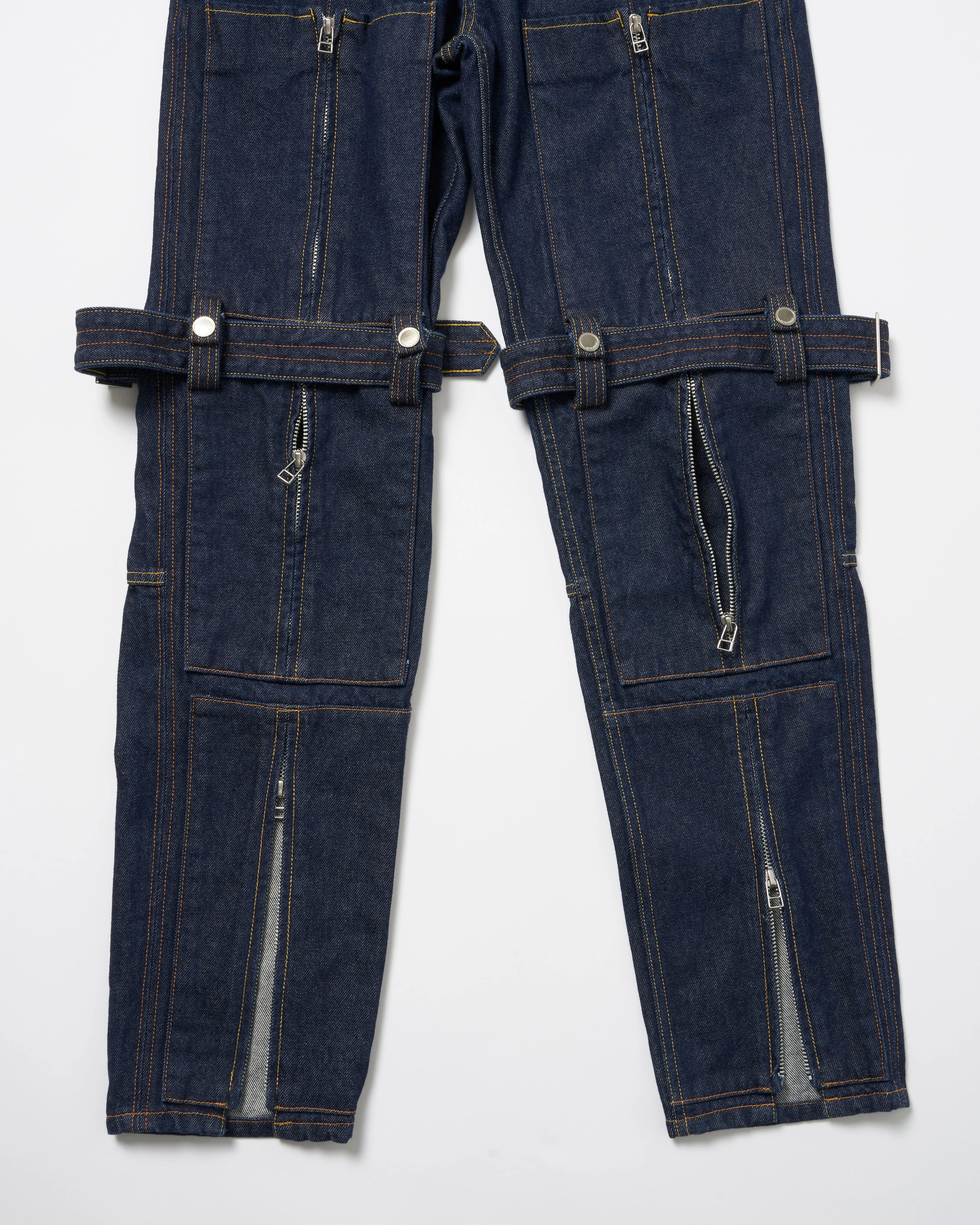 BONDAGE DENIM PANTS .11 【BLACK】