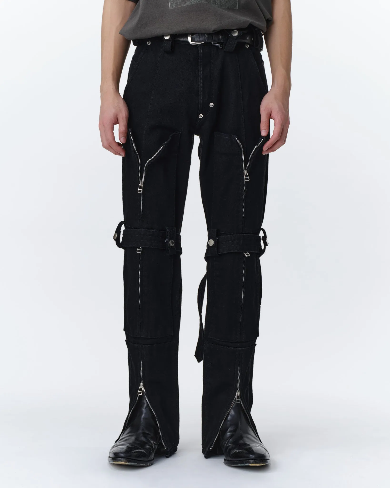 BONDAGE DENIM PANTS .11 【BLACK】