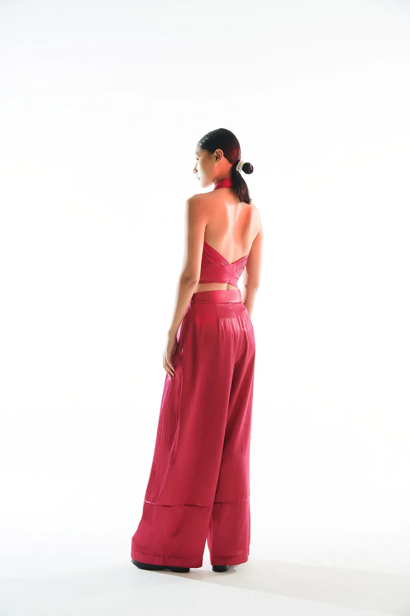 Boulevard Pleated Pants in Pink