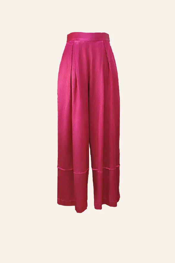 Boulevard Pleated Pants in Pink