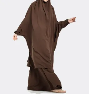 Brown 2 Piece Jilbab