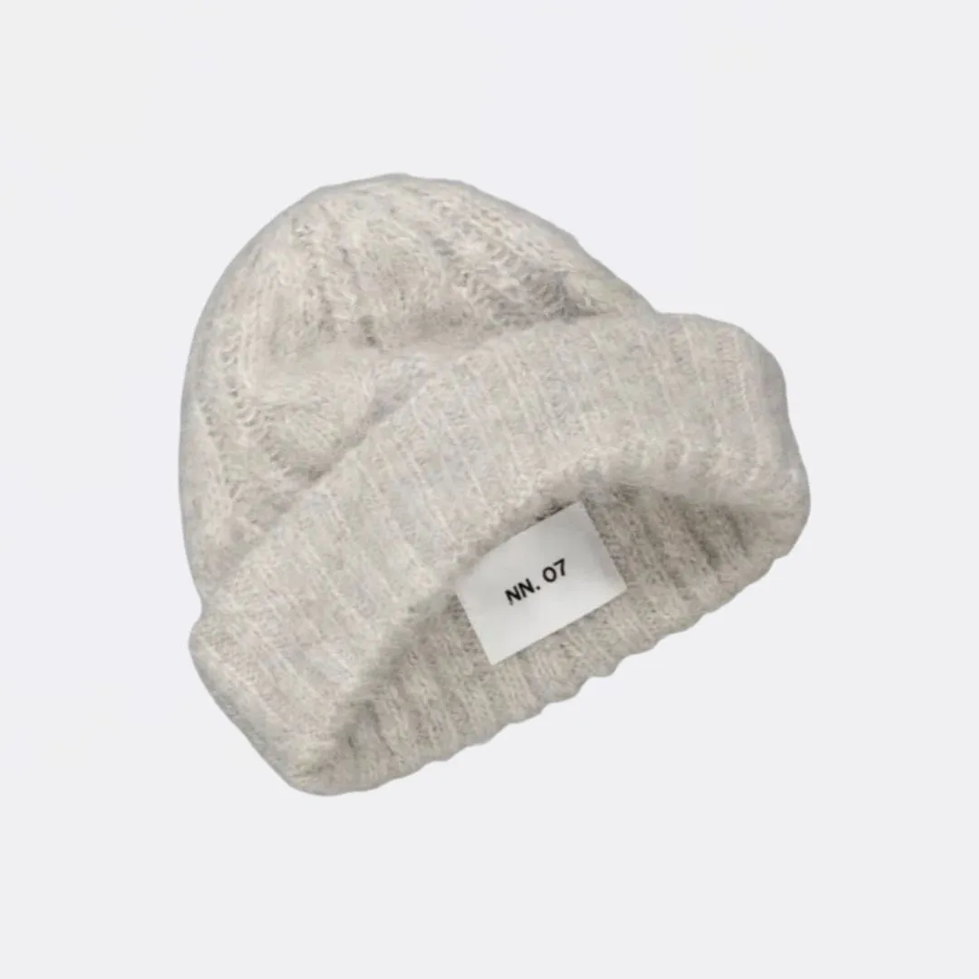 Cable Hat 6512 (Light Grey Melange)