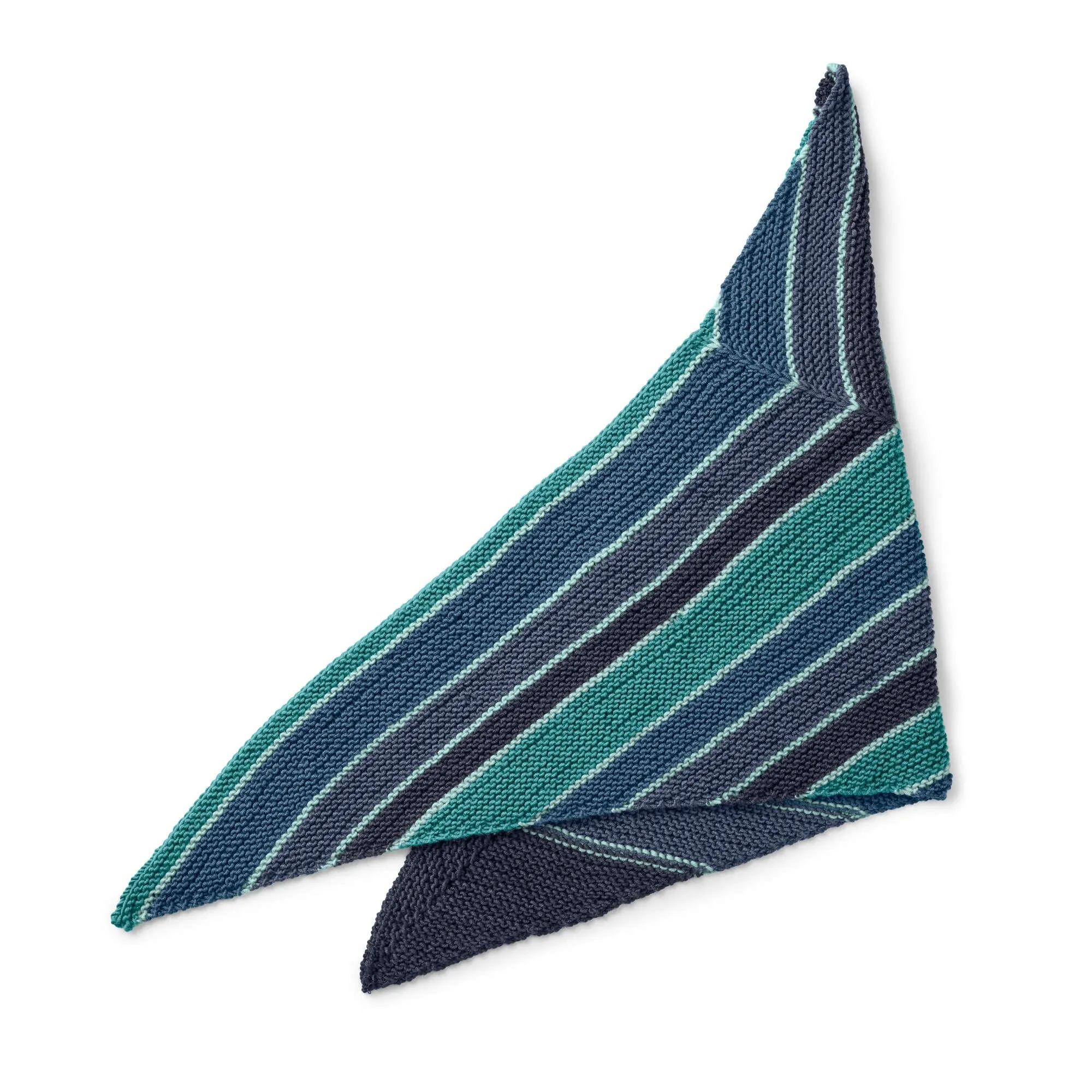 Caron X Pantone Asymmetrical Striped Knit Shawl