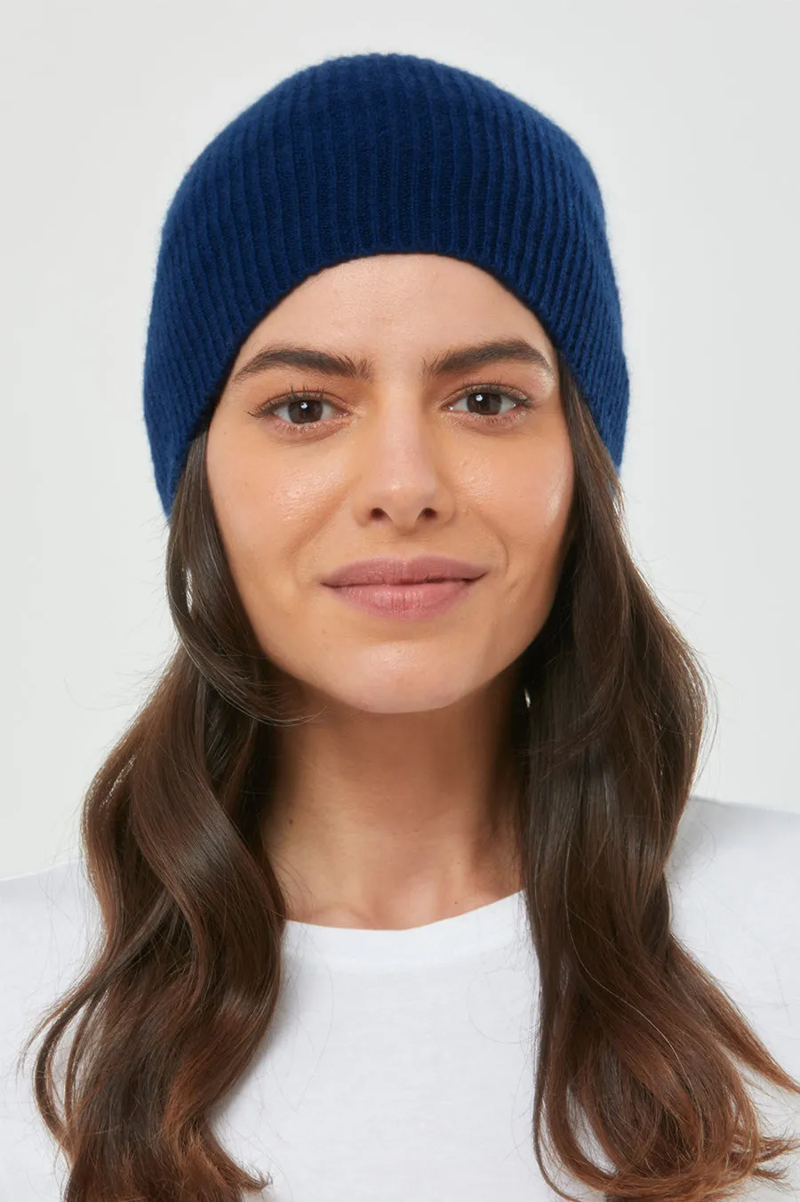 Cashmere Slouch Rib Hat