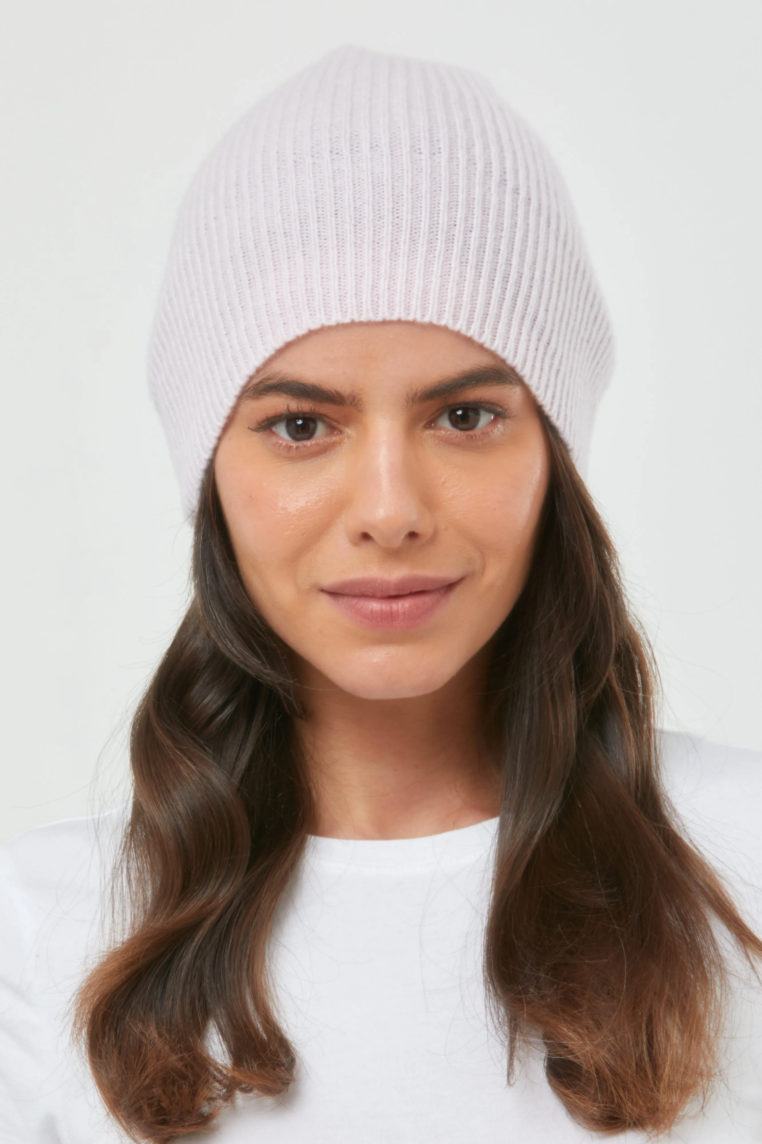 Cashmere Slouch Rib Hat