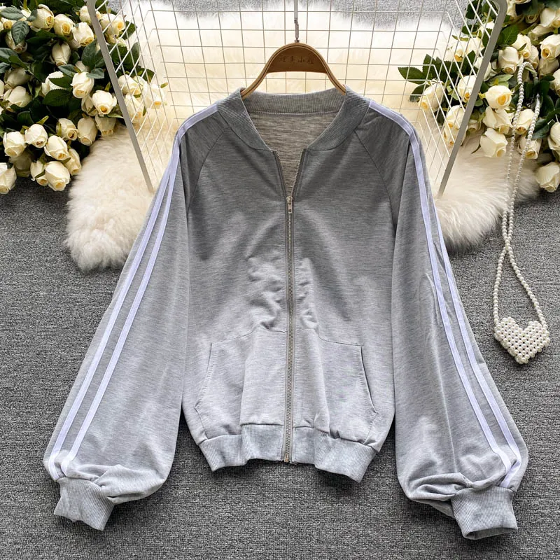 Casual sports coat women's autumn zipper cardigan  1540