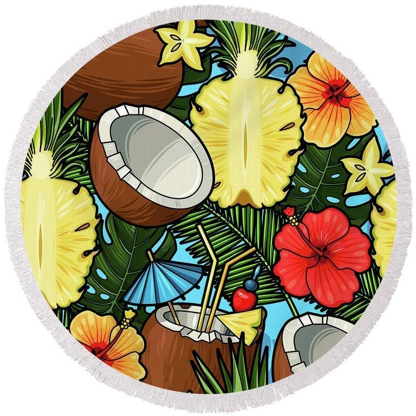 Cayo Coco Round Beach Towel