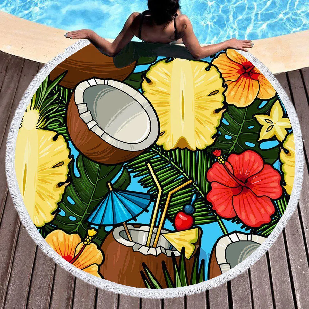 Cayo Coco Round Beach Towel