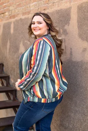 CHARCOAL SERAPE BOMBER JACKET