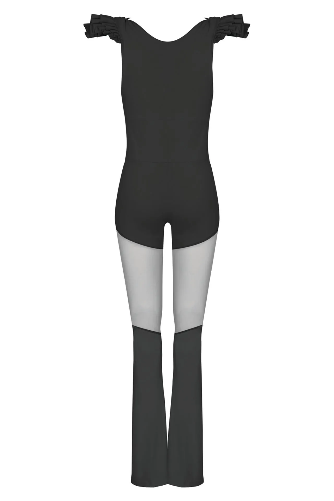 Christi Unitard Black / Black Mesh