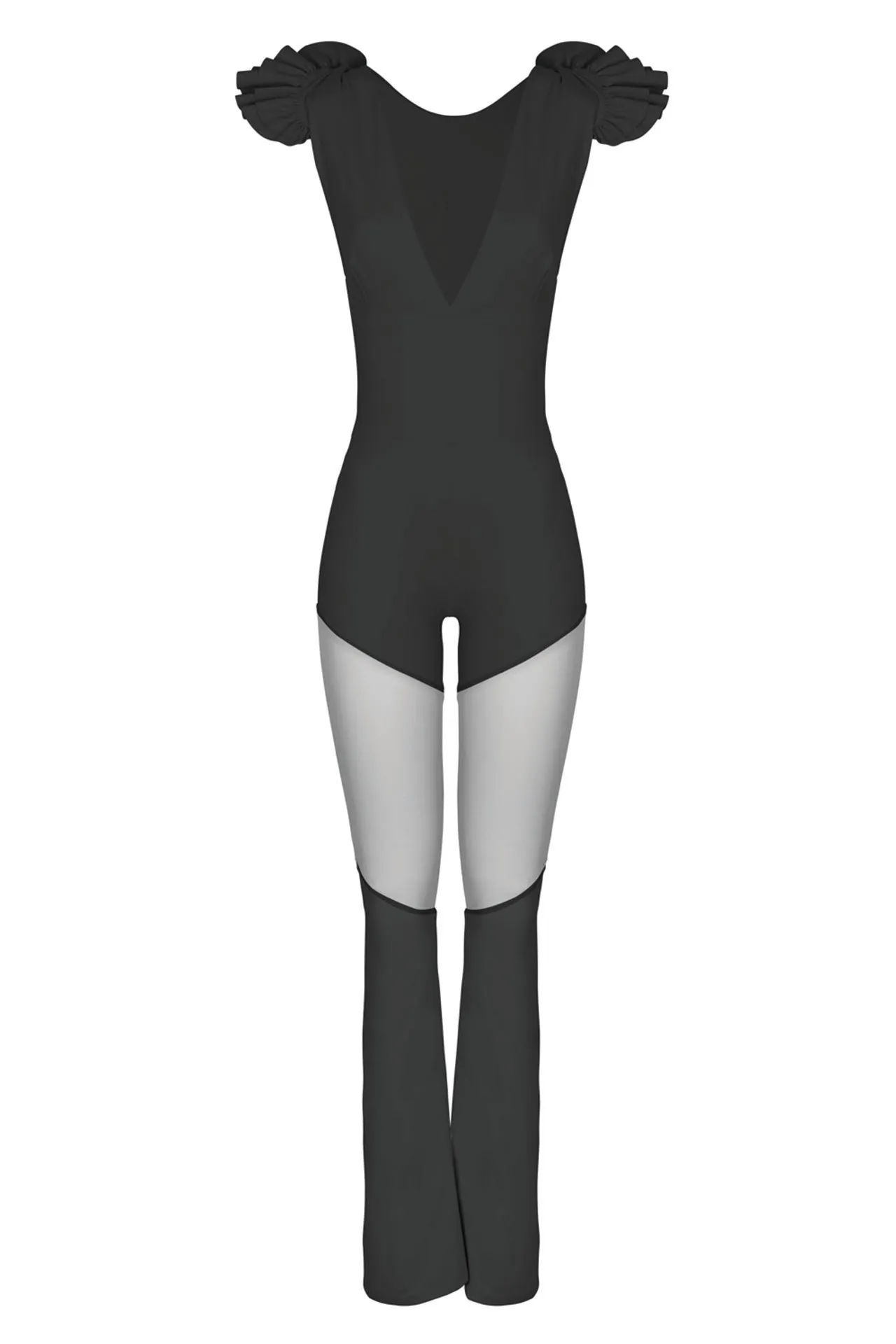 Christi Unitard Black / Black Mesh