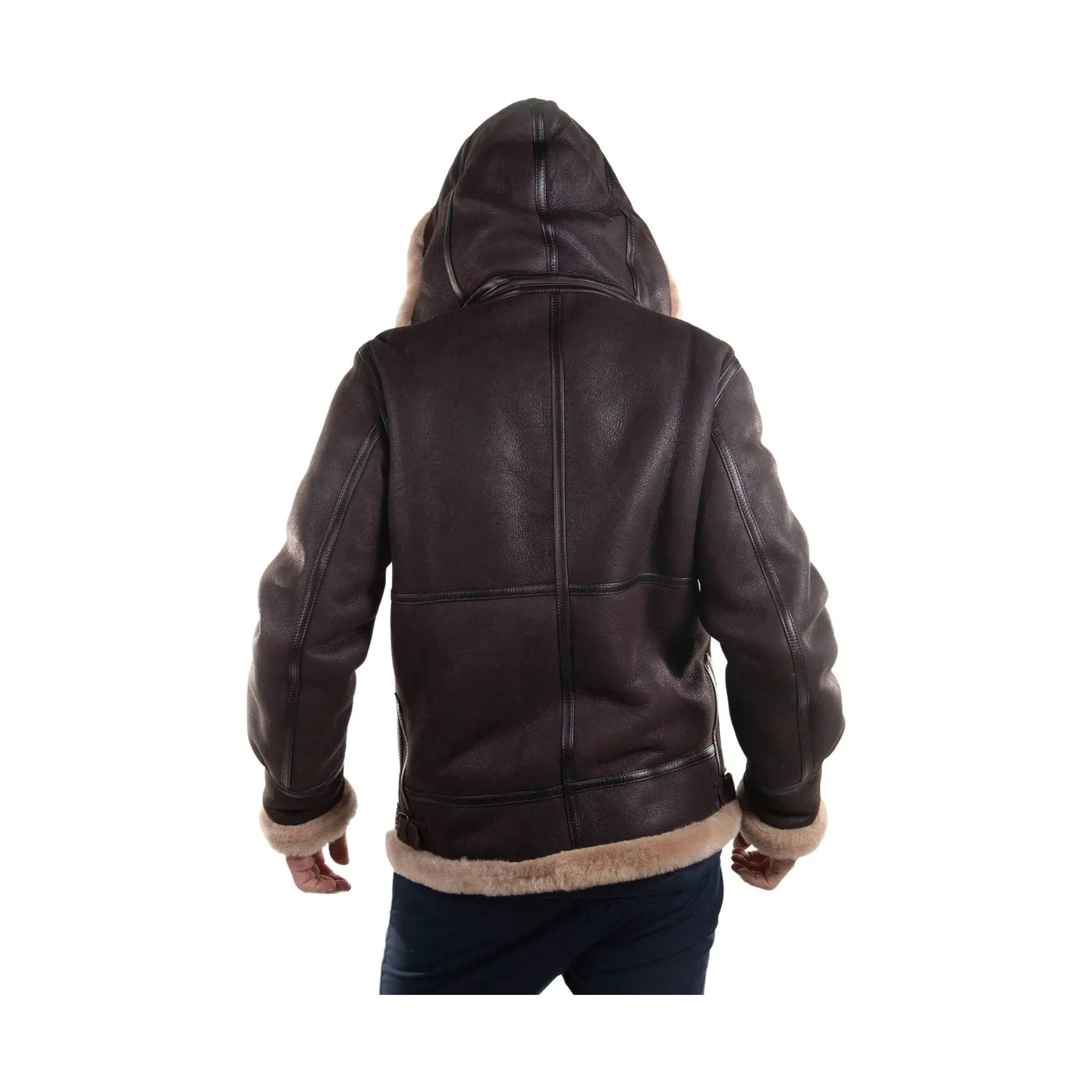 Cloud Nine Men's Sheepskin Bomber Jacket - Espresso